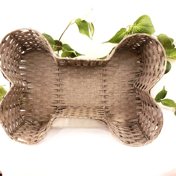Accents Adorable Gray Dog Bone Basket 13194 Poshmark